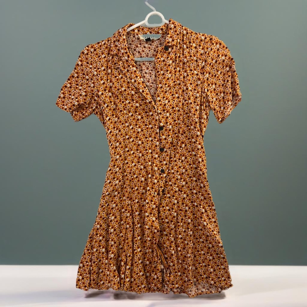 Urban Renewal XS Floral Button-Down Mini Dress